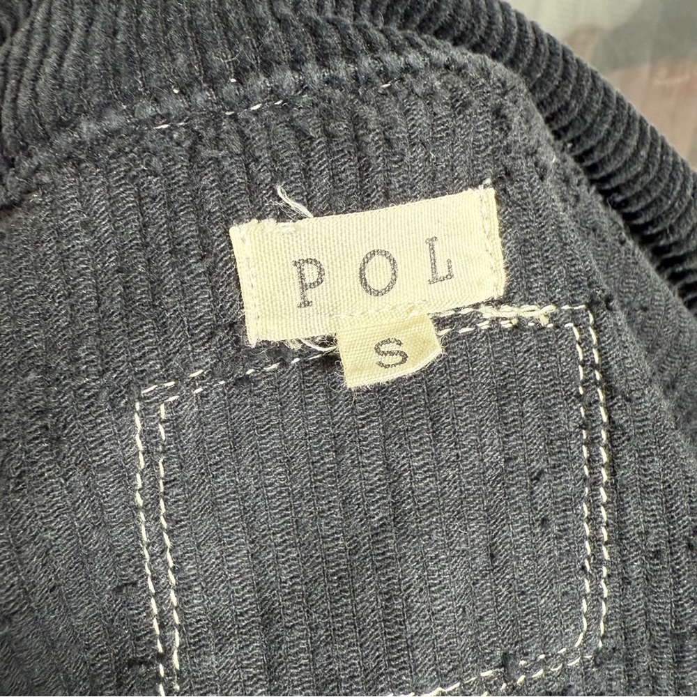 POL Colorblock Corduroy Distressed Trucker Style Jacket Oversized Size Small - Picture 8 of 13